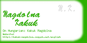 magdolna kakuk business card